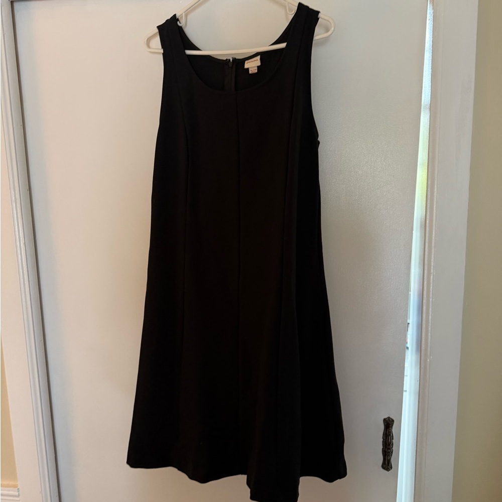Merona Black Sleeveless A-Line Midi Dress